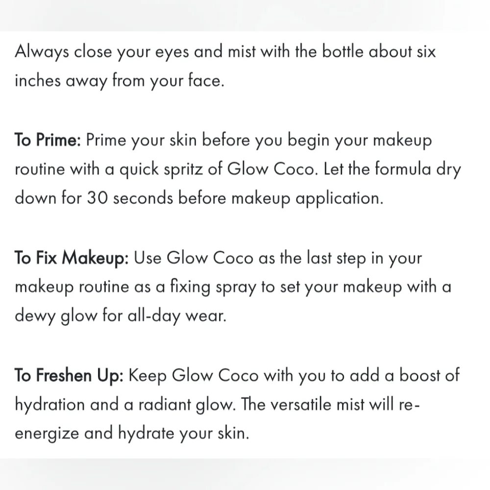 HUDA BEAUTY -- GLOW COCO Hydrating Mist